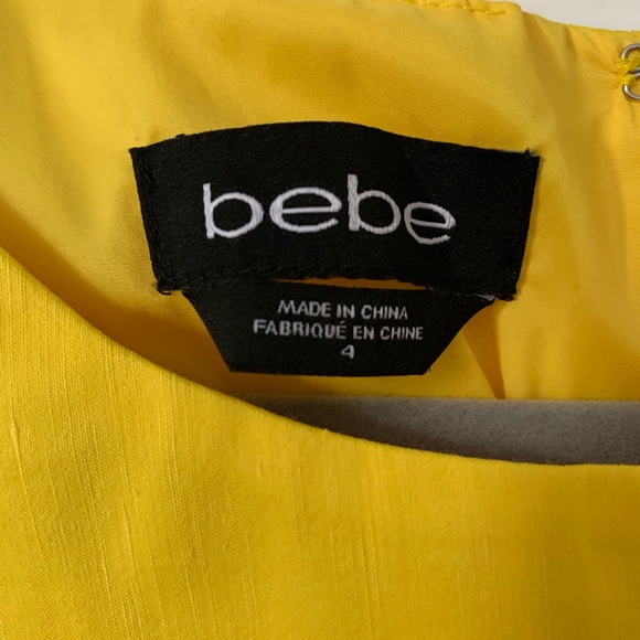 Bebe Yellow Ruffled Mini Dress - Picture 3 of 6